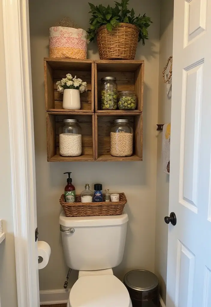 25+ Bathroom Closet Ideas to Organize in Style 23 25+ Bathroom Closet Ideas to Organize in Style - 23. Repurposed Items for Unique Storage