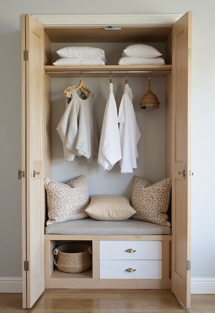 25+ Bathroom Closet Ideas to Organize in Style 5 25+ Bathroom Closet Ideas to Organize in Style - 5. Stylish Multi-Functional Furniture