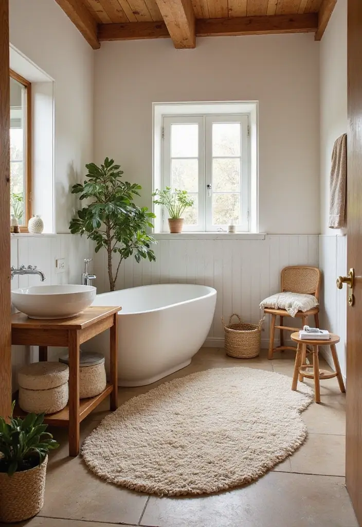 25+ Bathroom Rug Ideas That Pull the Room Together 15 25+ Bathroom Rug Ideas That Pull the Room Together - 15. Sustainable Wool Rugs for Warmth