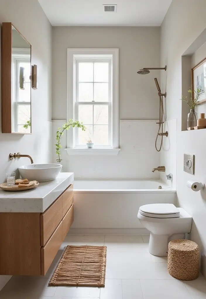 25+ Bathroom Rug Ideas That Pull the Room Together 2 25+ Bathroom Rug Ideas That Pull the Room Together - 2. Bamboo Rugs for Eco-Friendly Elegance