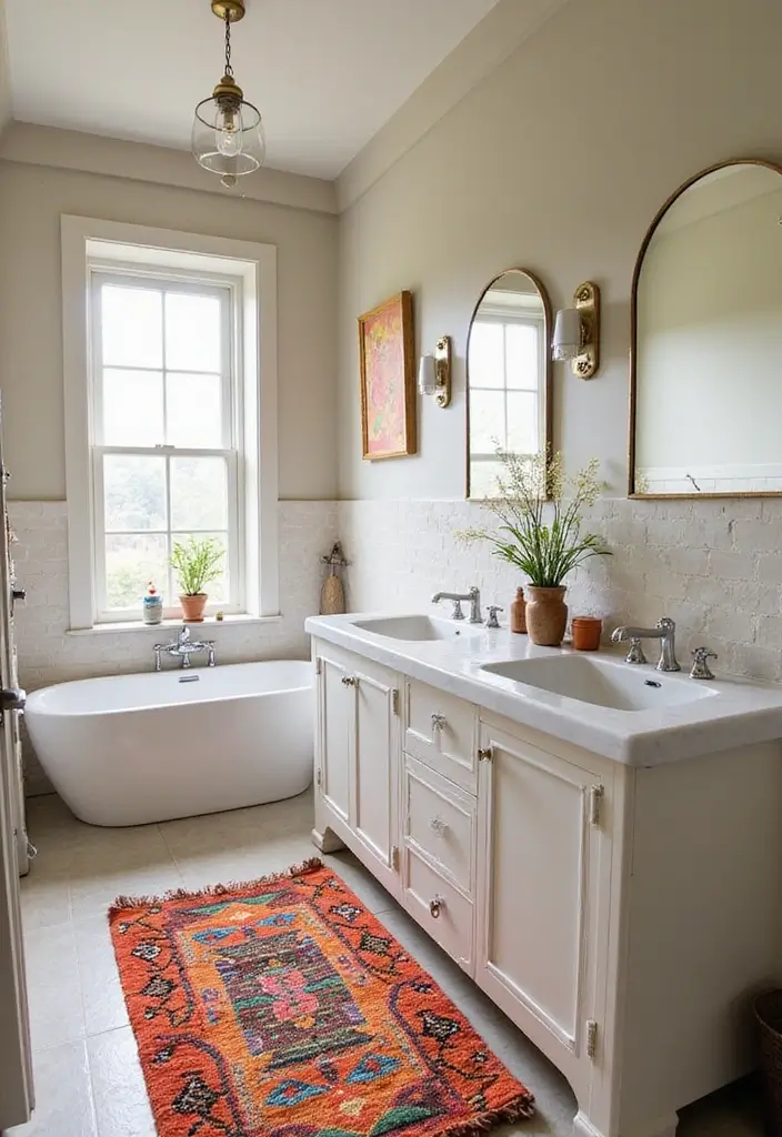 25+ Bathroom Rug Ideas That Pull the Room Together 3 25+ Bathroom Rug Ideas That Pull the Room Together - 3. Recycled Cotton Rugs for Sustainability