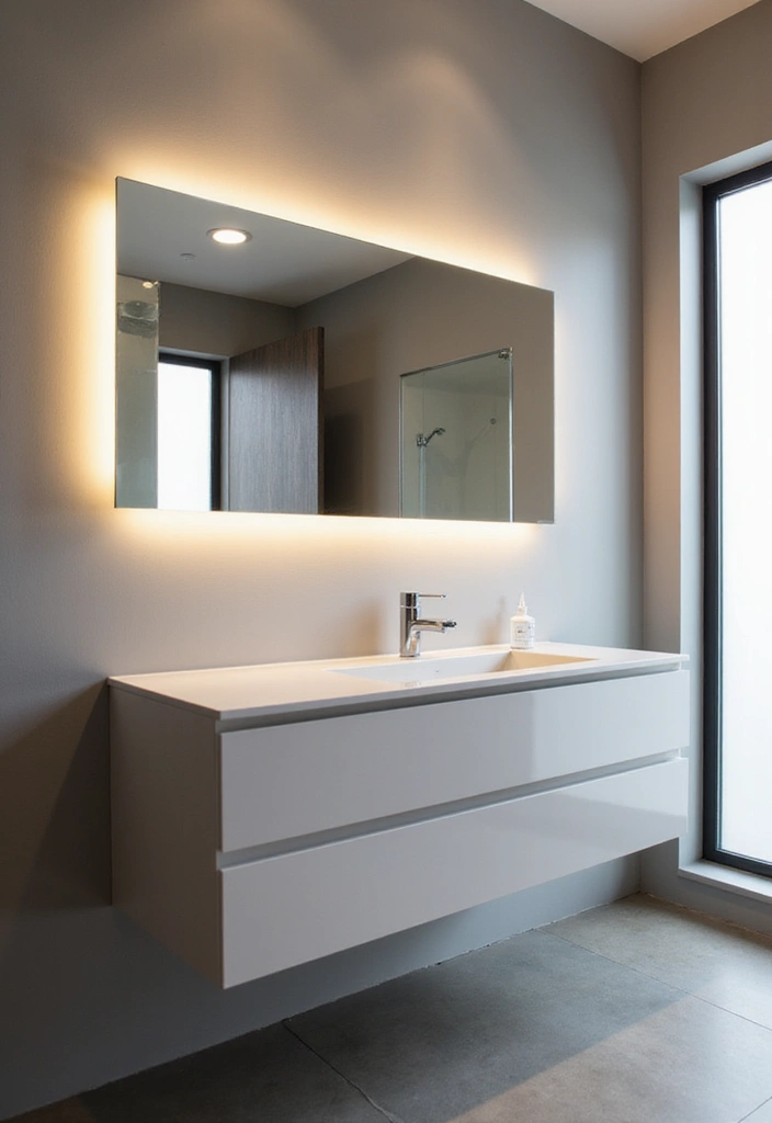 25+ Bathroom Vanity Designs for a Chic Upgrade 2 25+ Bathroom Vanity Designs for a Chic Upgrade - 2. Minimalist Floating Vanity