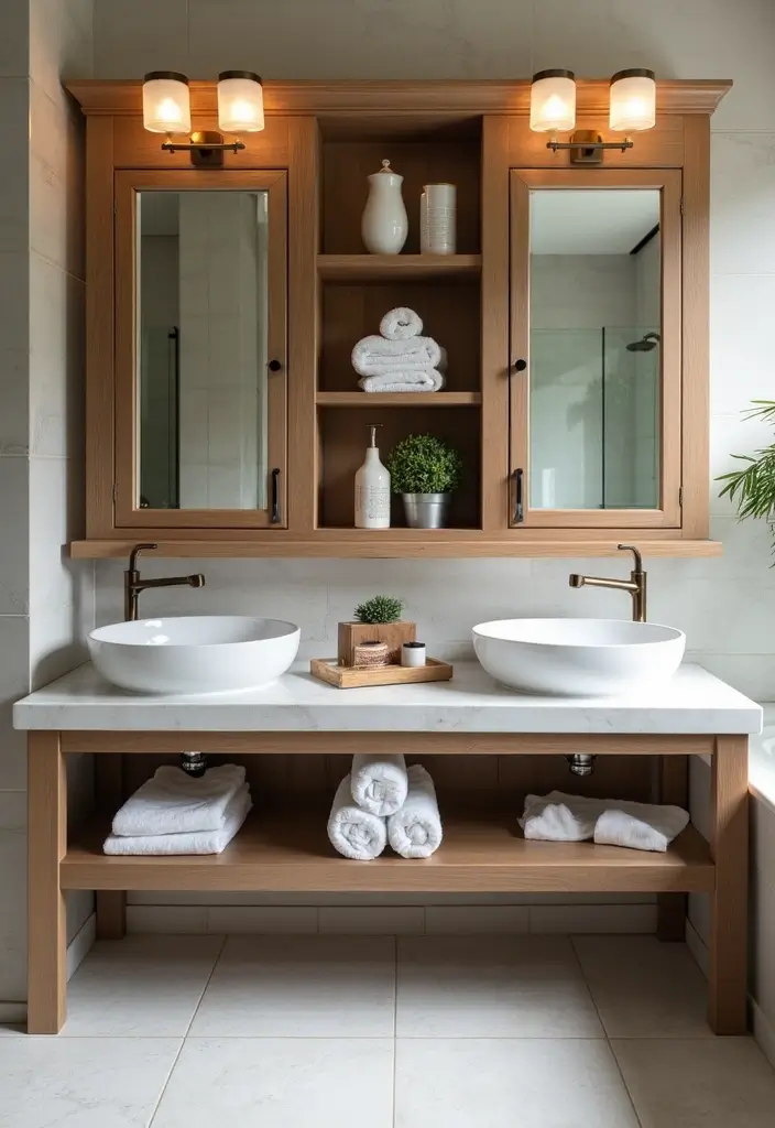 25+ Bathroom Vanity Designs for a Chic Upgrade 21 25+ Bathroom Vanity Designs for a Chic Upgrade - 21. Double Tiered Vanities