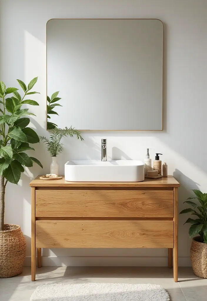 25+ Bathroom Vanity Designs for a Chic Upgrade 6 25+ Bathroom Vanity Designs for a Chic Upgrade - 6. Eco-Friendly Bamboo