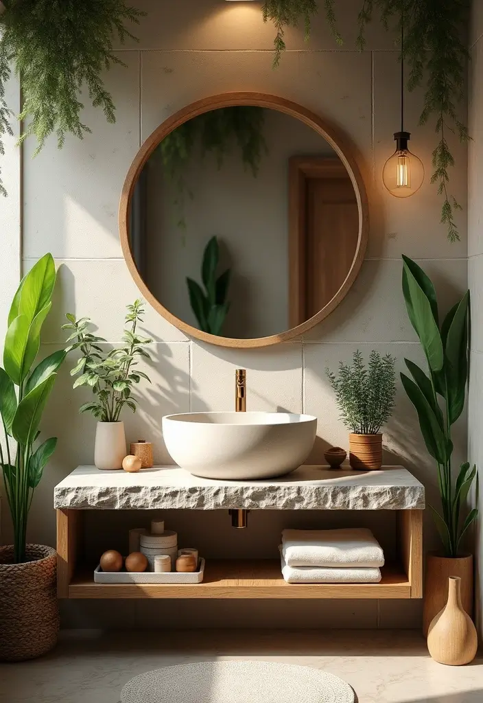 25+ Bathroom Vanity Designs for a Chic Upgrade 9 25+ Bathroom Vanity Designs for a Chic Upgrade - 9. Nature-Inspired Designs