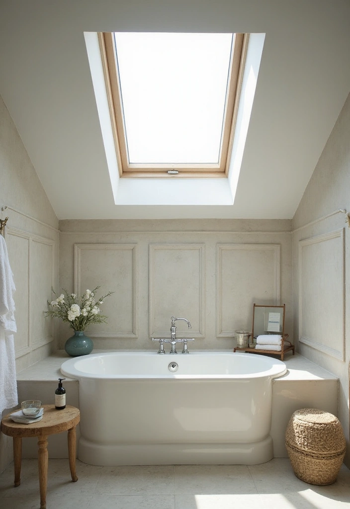 25+ Bathroom with Window Ideas for Natural Light Lovers - 2. Skylights for a Unique Touch