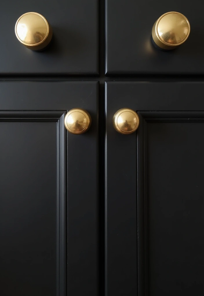 25+ Black and Gold Bathroom Ideas for a Glamorous Touch 11 25+ Black and Gold Bathroom Ideas for a Glamorous Touch - 11. Gold Hardware Galore