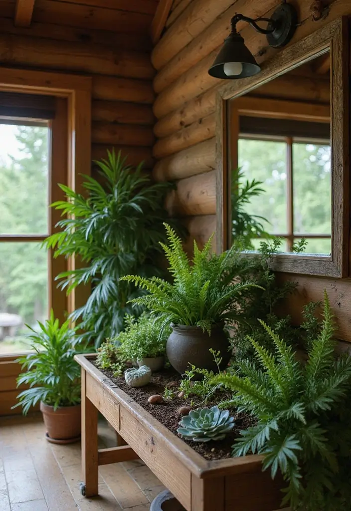 25+ Cabin Bathroom Ideas for a Cozy Rustic Vibe 10 25+ Cabin Bathroom Ideas for a Cozy Rustic Vibe - 10. Plants and Greenery
