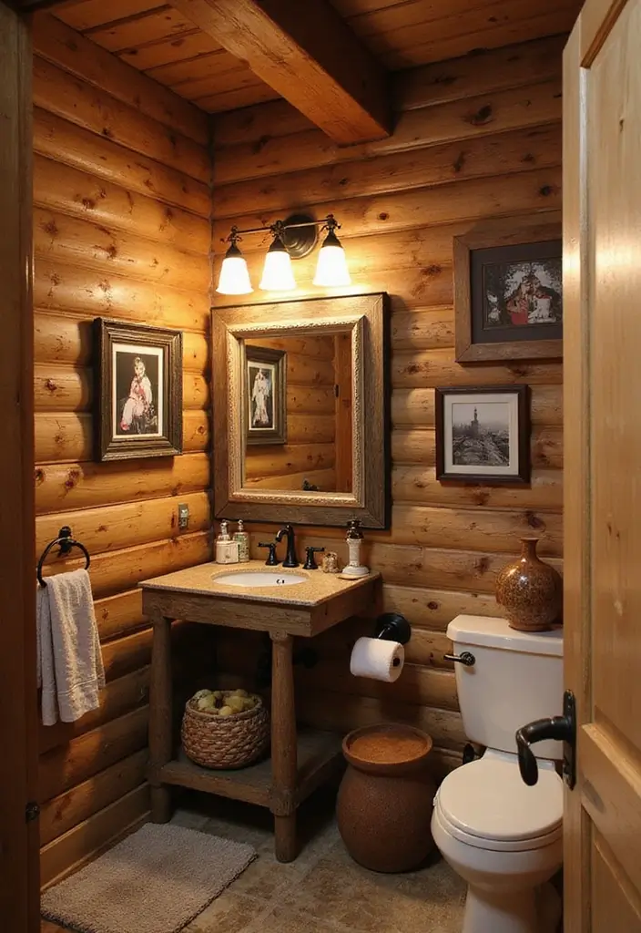 25+ Cabin Bathroom Ideas for a Cozy Rustic Vibe 11 25+ Cabin Bathroom Ideas for a Cozy Rustic Vibe - 11. Personalized Touches