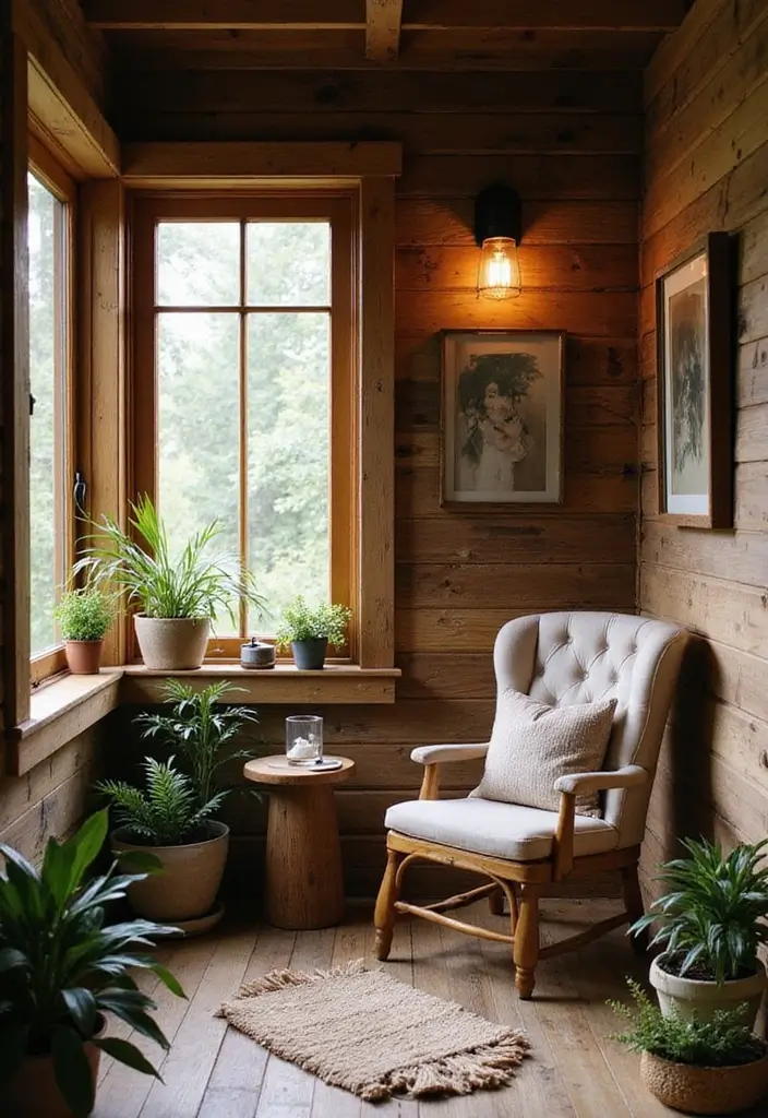 25+ Cabin Bathroom Ideas for a Cozy Rustic Vibe 20 25+ Cabin Bathroom Ideas for a Cozy Rustic Vibe - 20. Cozy Corner Nooks