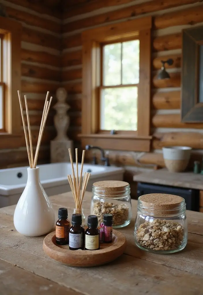 25+ Cabin Bathroom Ideas for a Cozy Rustic Vibe 23 25+ Cabin Bathroom Ideas for a Cozy Rustic Vibe - 23. Natural Air Fresheners
