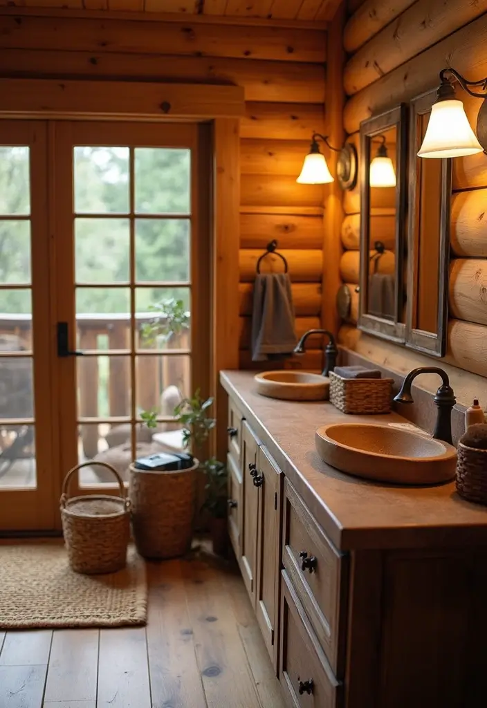 25+ Cabin Bathroom Ideas for a Cozy Rustic Vibe 7 25+ Cabin Bathroom Ideas for a Cozy Rustic Vibe - 7. Rustic Bathroom Accessories