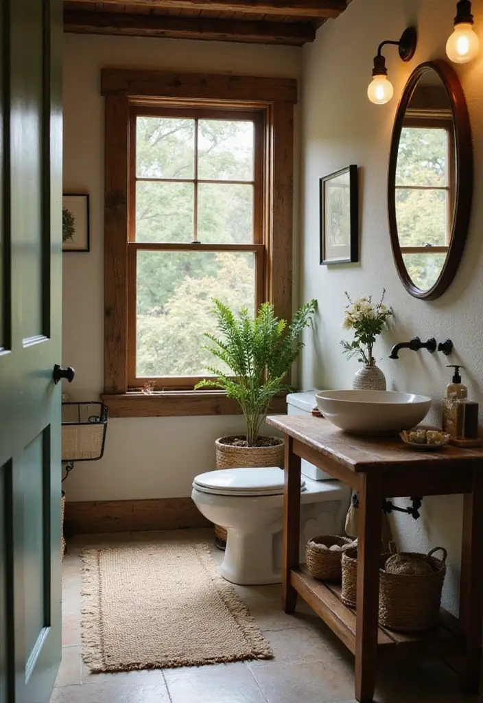 25+ Country Bathroom Ideas for a Rustic Feel 14 25+ Country Bathroom Ideas for a Rustic Feel - 14. Earthy Color Palettes