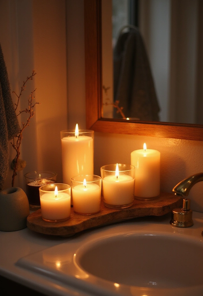 25+ Dorm Bathroom Ideas Every Student Will Love - 14. Scented Candles for Ambiance