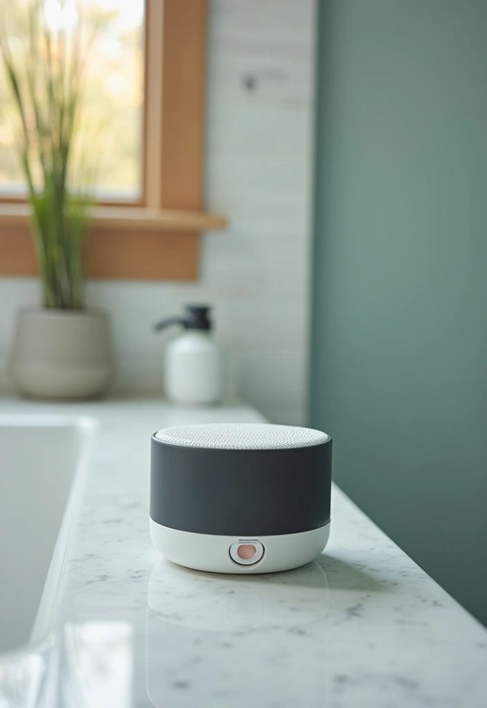 25+ Dorm Bathroom Ideas Every Student Will Love - 19. Portable Shower Speakers