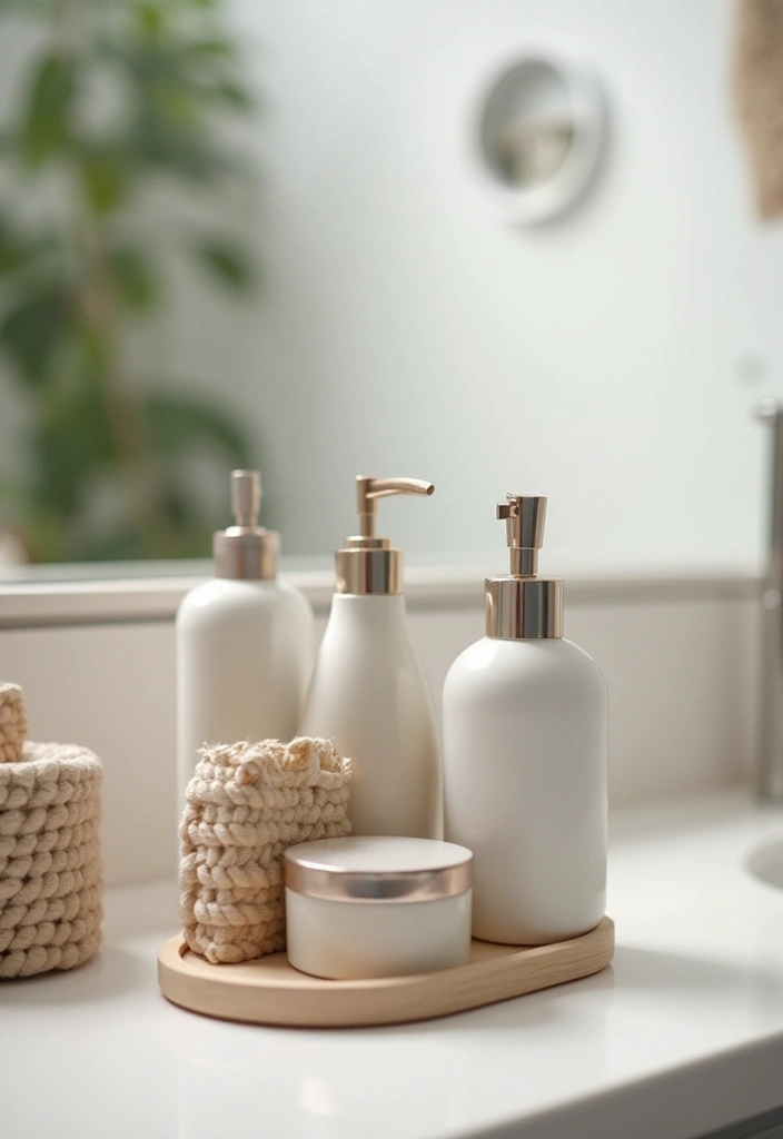 25+ Dorm Bathroom Ideas Every Student Will Love - 20. Minimalist Accessory Holders