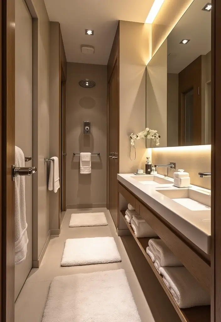 25+ Ensuite Bathroom Ideas for a Luxurious Retreat 12 25+ Ensuite Bathroom Ideas for a Luxurious Retreat - 12. Layered Textiles