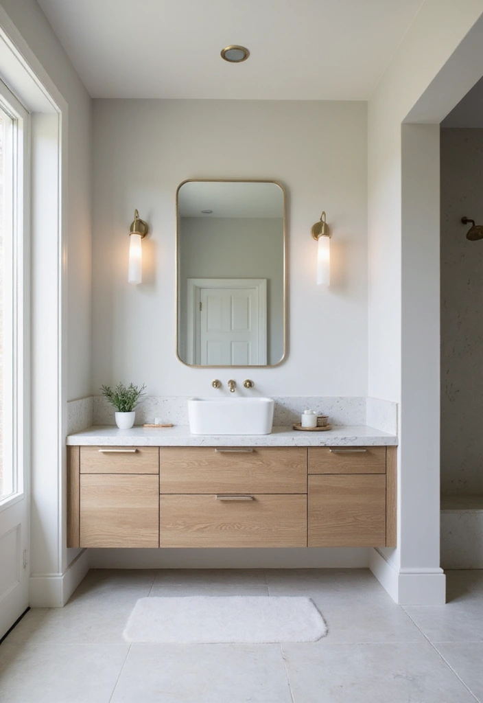 25+ Ensuite Bathroom Ideas for a Luxurious Retreat 15 25+ Ensuite Bathroom Ideas for a Luxurious Retreat - 15. Minimalist Vanities