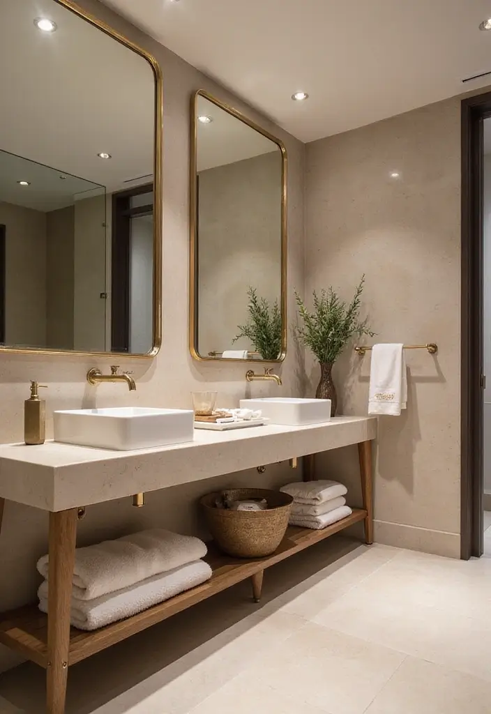 25+ Ensuite Bathroom Ideas for a Luxurious Retreat 19 25+ Ensuite Bathroom Ideas for a Luxurious Retreat - 19. Dual Sinks