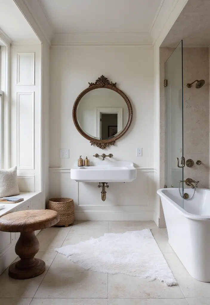 25+ Ensuite Bathroom Ideas for a Luxurious Retreat 21 25+ Ensuite Bathroom Ideas for a Luxurious Retreat - 21. Vintage Touches