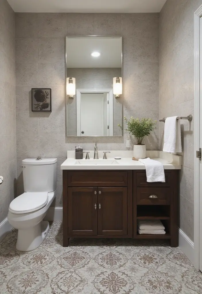 25+ Ensuite Bathroom Ideas for a Luxurious Retreat 23 25+ Ensuite Bathroom Ideas for a Luxurious Retreat - 23. Bold Flooring Choices