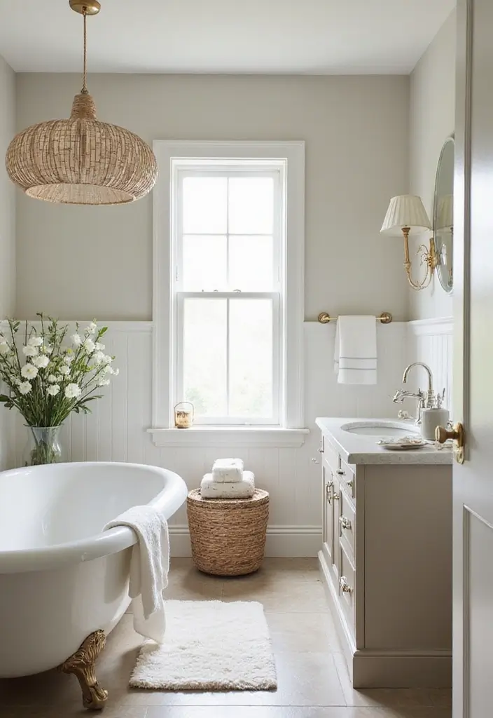 25+ Ensuite Bathroom Ideas for a Luxurious Retreat 24 25+ Ensuite Bathroom Ideas for a Luxurious Retreat - 24. Seasonal Decor Switch