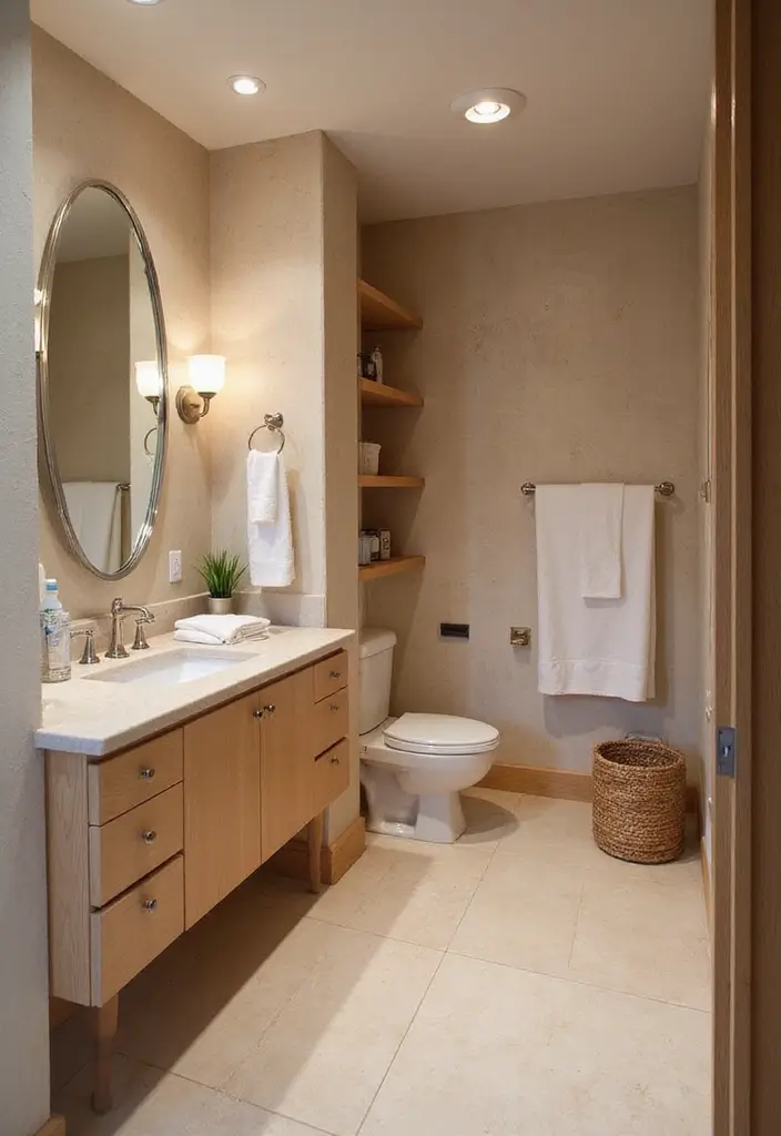25+ Ensuite Bathroom Ideas for a Luxurious Retreat 6 25+ Ensuite Bathroom Ideas for a Luxurious Retreat - 6. Warm Wood Accents