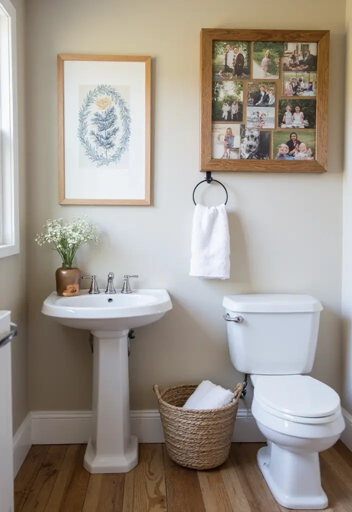 25+ Funky Bathroom Ideas Full of Personality - 17. Personalized Decor