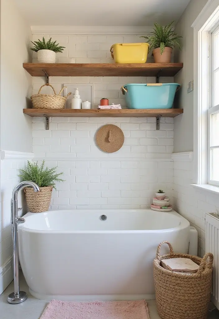 25+ Funky Bathroom Ideas Full of Personality - 19. Creative Storage Solutions