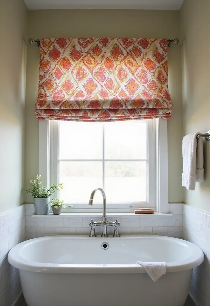 25+ Funky Bathroom Ideas Full of Personality - 23. Funky Window Treatments