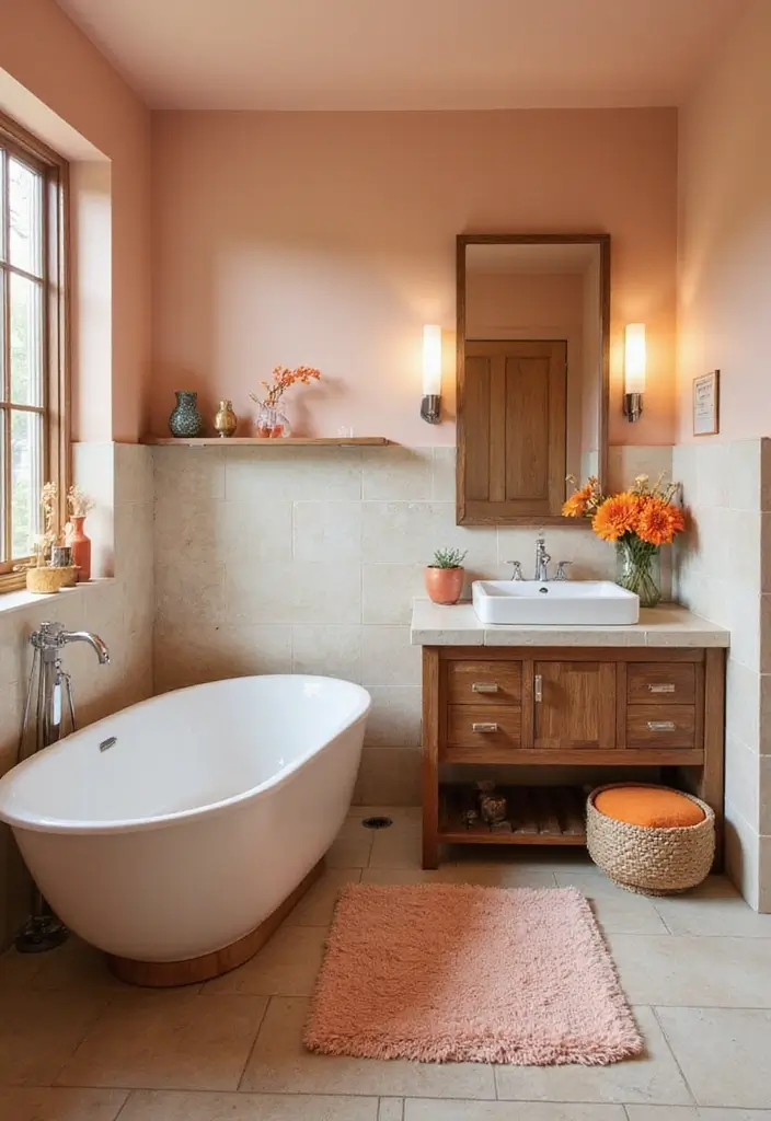 25+ Master Bathroom Remodel Ideas That Inspire 5 25+ Master Bathroom Remodel Ideas That Inspire - 5. Warm Color Palettes