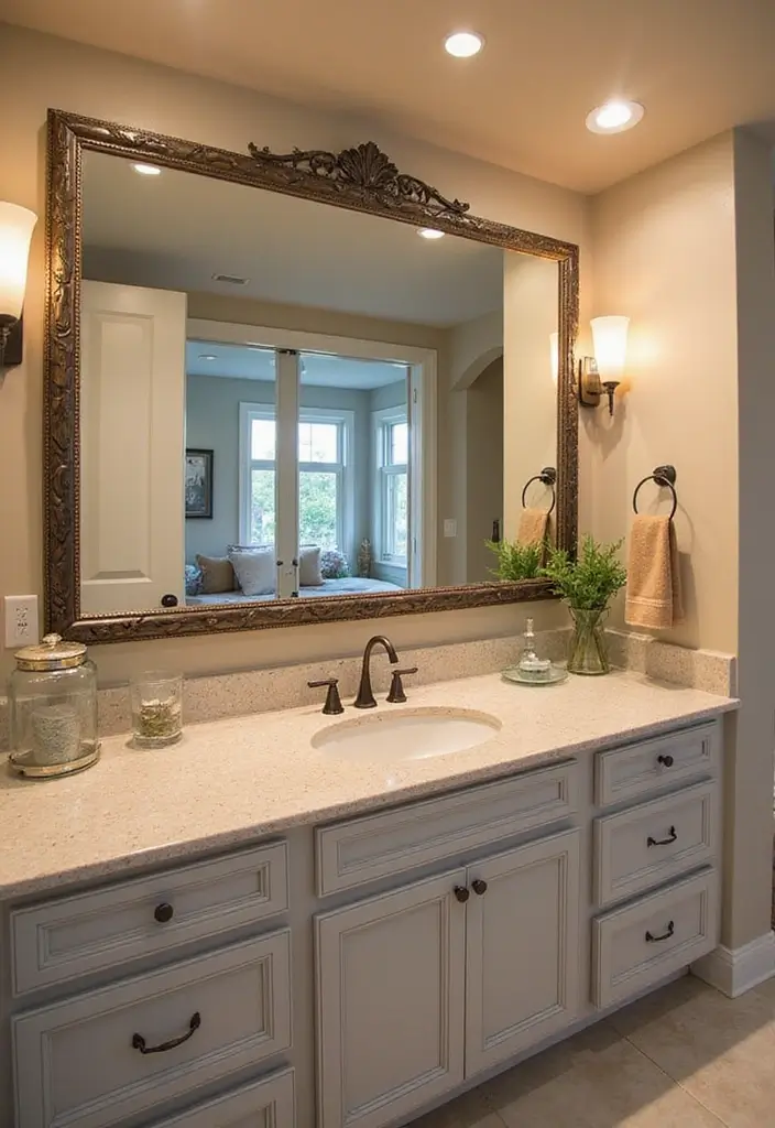 25+ Master Bathroom Remodel Ideas That Inspire 8 25+ Master Bathroom Remodel Ideas That Inspire - 8. Statement Mirrors