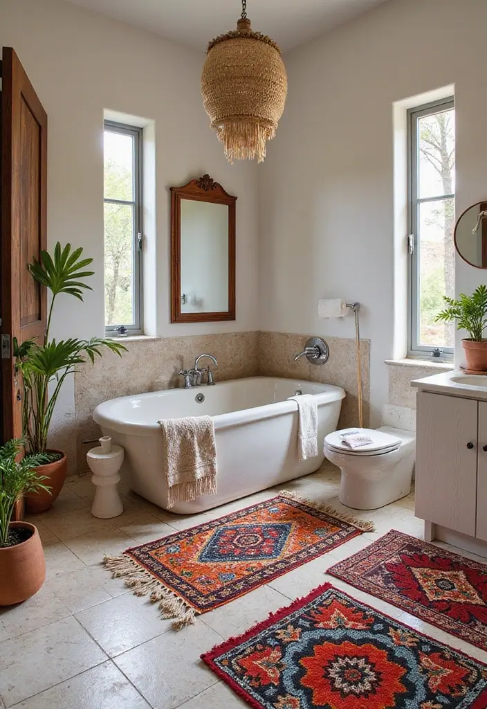 25+ Moroccan Bathroom Ideas Full of Character 25 25+ Moroccan Bathroom Ideas Full of Character - 25. Unique Bath Mats
