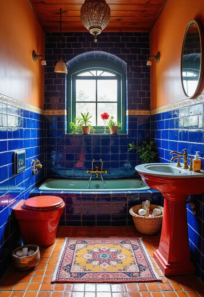 25+ Moroccan Bathroom Ideas Full of Character 3 25+ Moroccan Bathroom Ideas Full of Character - 3. Vibrant Color Schemes