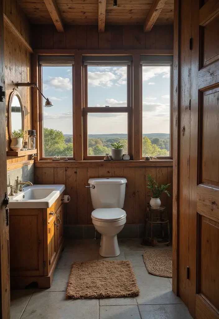 25+ Outhouse Bathroom Ideas with Rustic Charm 10 25+ Outhouse Bathroom Ideas with Rustic Charm - 10. Skylights for Natural Light