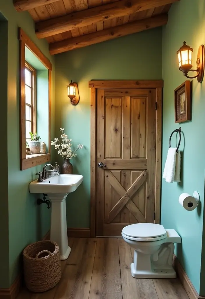 25+ Outhouse Bathroom Ideas with Rustic Charm 11 25+ Outhouse Bathroom Ideas with Rustic Charm - 11. Earthy Color Palettes