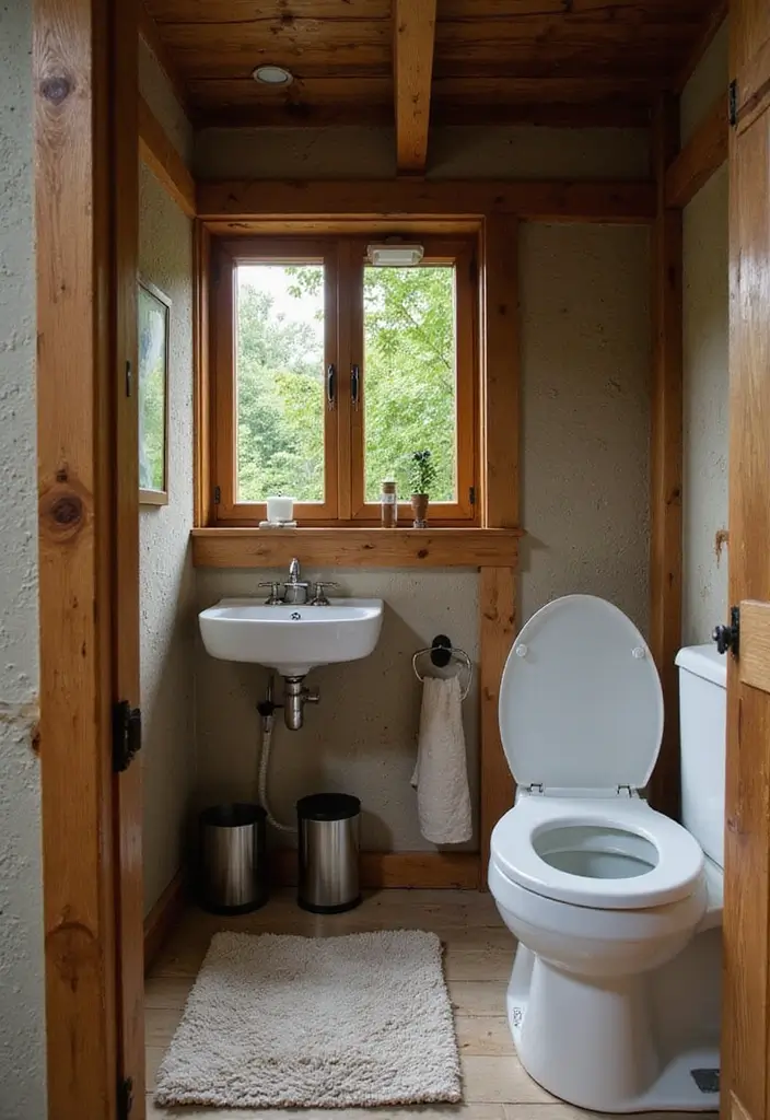 25+ Outhouse Bathroom Ideas with Rustic Charm 14 25+ Outhouse Bathroom Ideas with Rustic Charm - 14. Composting and Water Recycling Systems