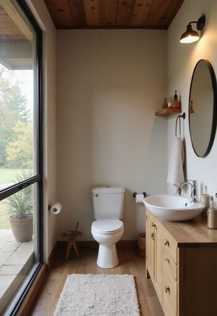 25+ Outhouse Bathroom Ideas with Rustic Charm 25 25+ Outhouse Bathroom Ideas with Rustic Charm - 25. Embracing Minimalism