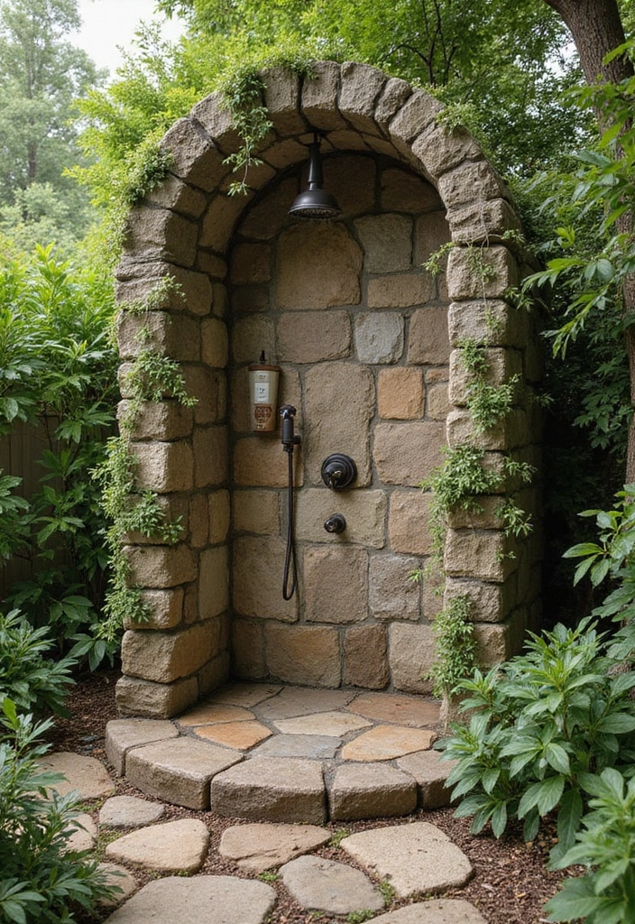 25+ Outhouse Bathroom Ideas with Rustic Charm 5 25+ Outhouse Bathroom Ideas with Rustic Charm - 5. Outdoor Shower Experience