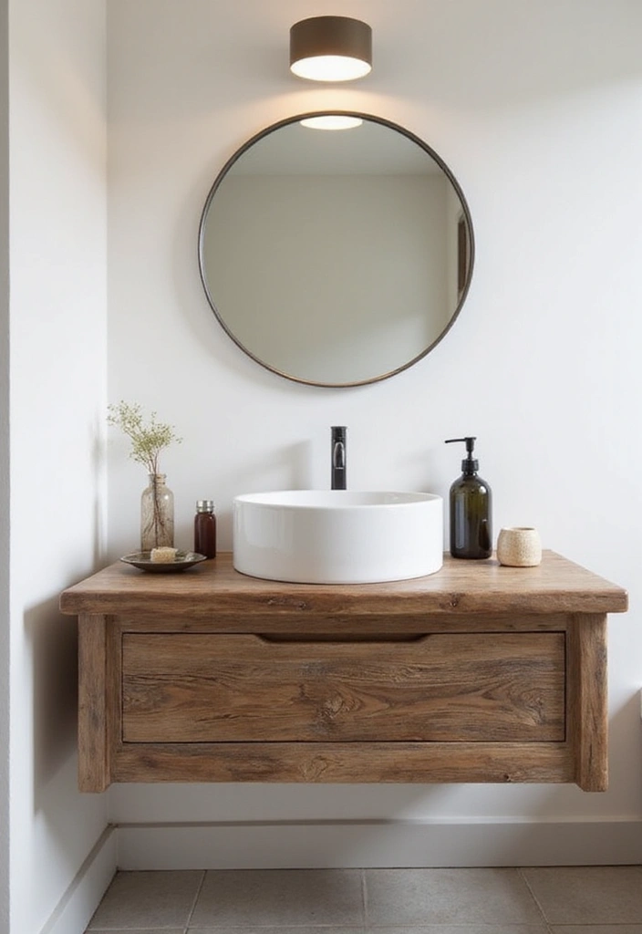 25+ Small Bathroom Vanity Ideas for Every Style 1 25+ Small Bathroom Vanity Ideas for Every Style - 1. Minimalist Floating Vanity