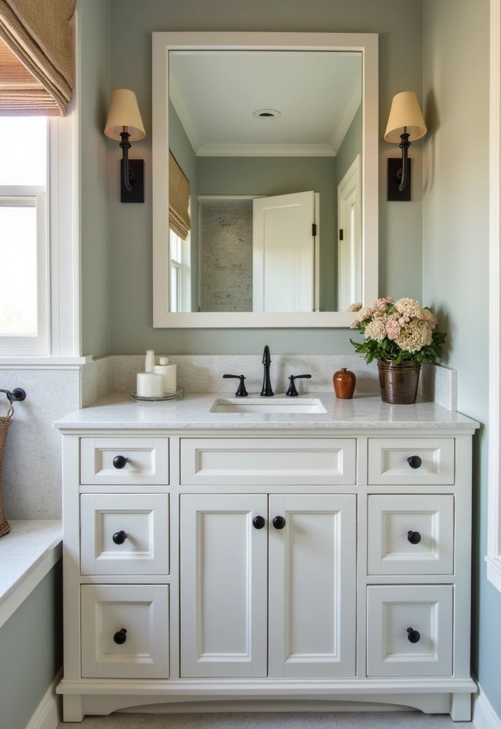 25+ Small Bathroom Vanity Ideas for Every Style 20 25+ Small Bathroom Vanity Ideas for Every Style - 20. Custom Built-In Vanity