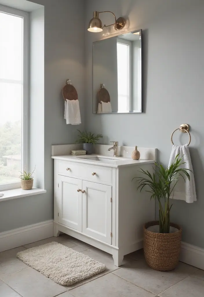 25+ Small Bathroom Vanity Ideas for Every Style 21 25+ Small Bathroom Vanity Ideas for Every Style - 21. Compact L-Shaped Vanity