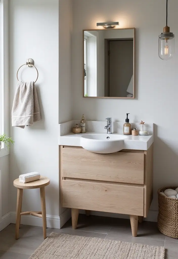 25+ Small Bathroom Vanity Ideas for Every Style 3 25+ Small Bathroom Vanity Ideas for Every Style - 3. Compact Corner Vanity