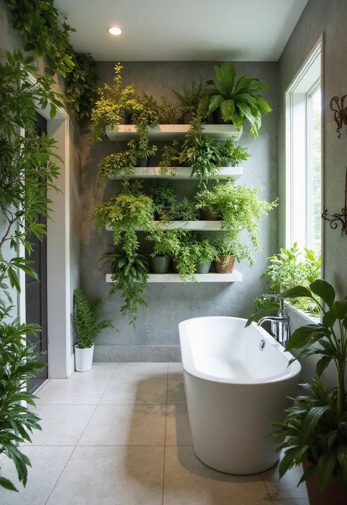 25+ Small Bathroom with Shower Ideas That Save Space 14 25+ Small Bathroom with Shower Ideas That Save Space - 14. Vertical Gardens