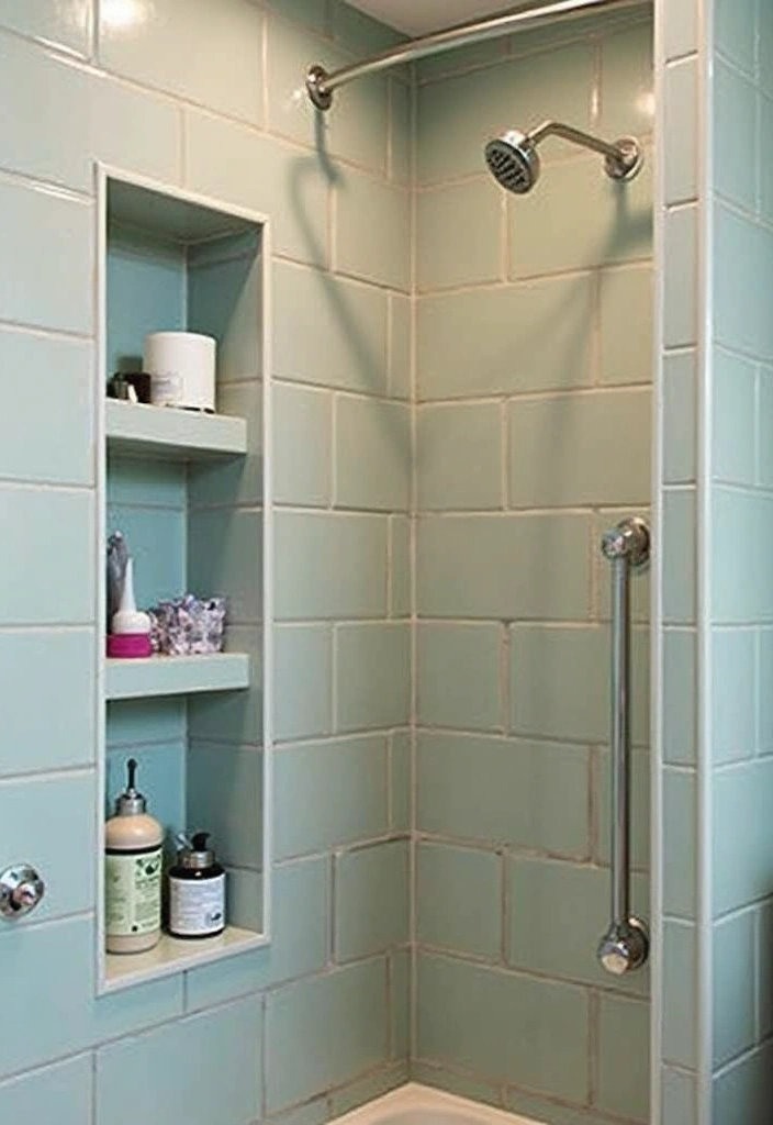 25+ Small Bathroom with Shower Ideas That Save Space 16 25+ Small Bathroom with Shower Ideas That Save Space - 16. Shower Niches