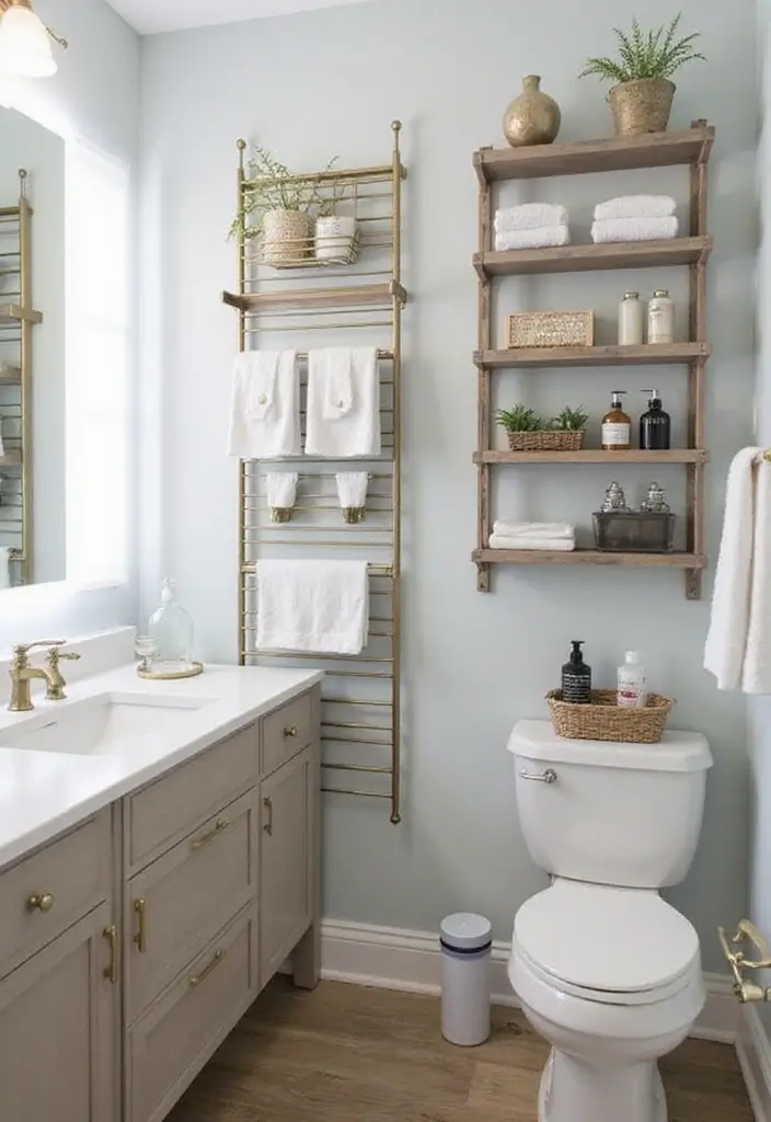 25+ Small Bathroom with Shower Ideas That Save Space 24 25+ Small Bathroom with Shower Ideas That Save Space - 24. Vertical Storage Systems
