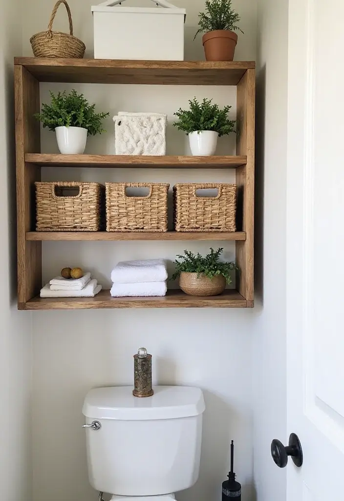 25+ Small Bathroom with Shower Ideas That Save Space 4 25+ Small Bathroom with Shower Ideas That Save Space - 4. Open Shelving