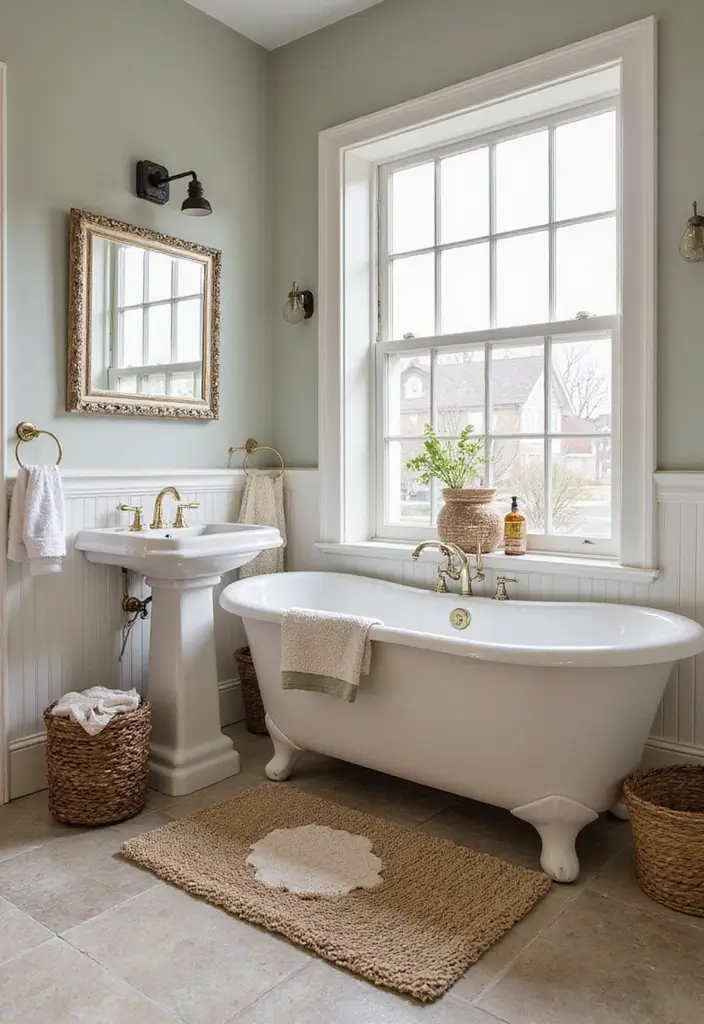 25+ Small Space Bathroom Design Ideas That Maximize Every Inch 22 25+ Small Space Bathroom Design Ideas That Maximize Every Inch - 22. Smart Rugs to Define Spaces