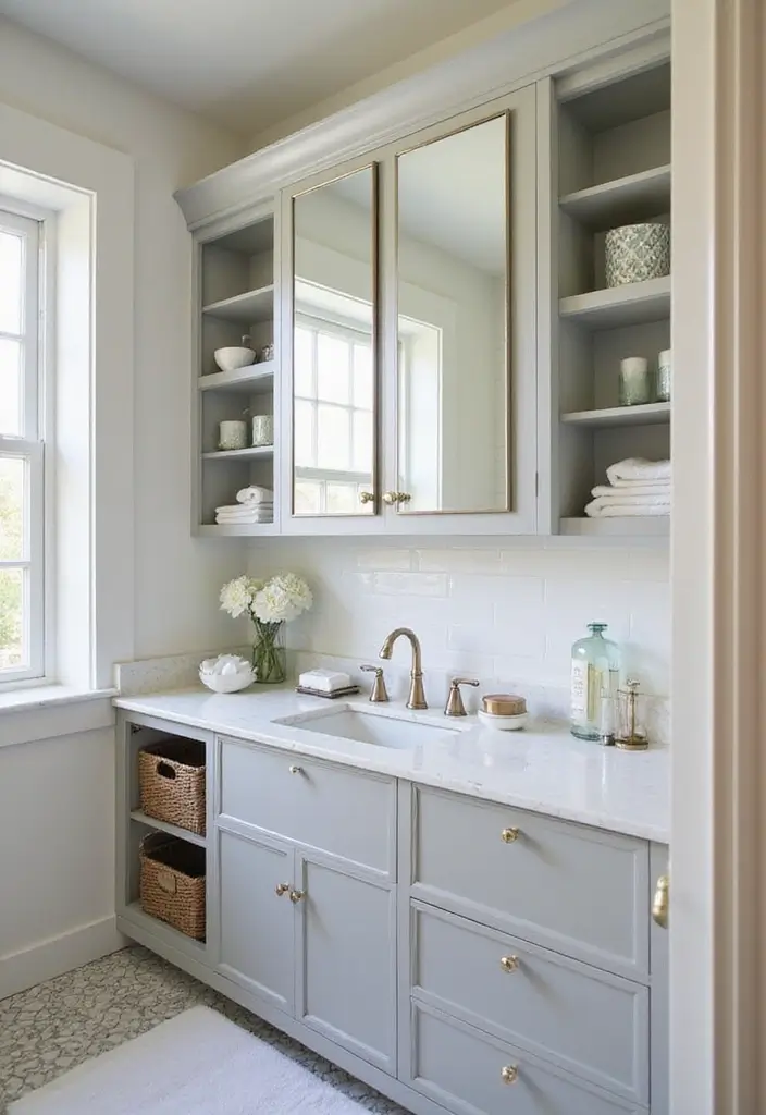 25+ Small Space Bathroom Design Ideas That Maximize Every Inch 5 25+ Small Space Bathroom Design Ideas That Maximize Every Inch - 5. Clear and Mirrored Elements