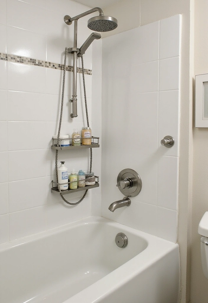 25+ Small Space Bathroom Design Ideas That Maximize Every Inch 8 25+ Small Space Bathroom Design Ideas That Maximize Every Inch - 8. Stylish Shower Caddies
